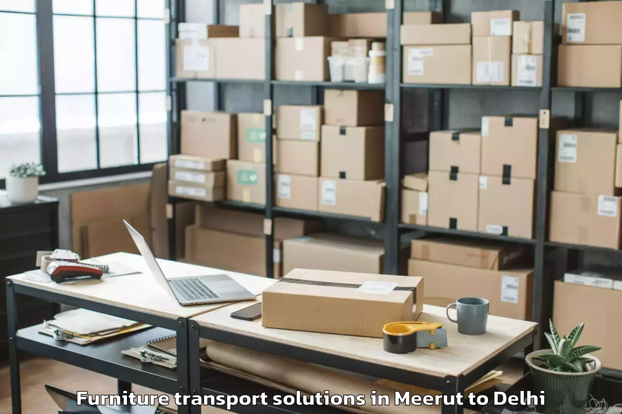 Top Meerut to D Mall Rohini Furniture Transport Solutions Available